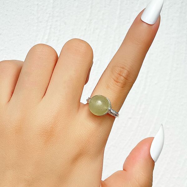 

Bead Decor Ring, Green