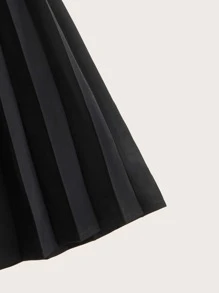 SHEIN 適用於青少年女孩的多功能紋理腰帶百褶裙