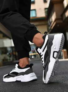 Men's Casual Fashion Chunky Sneakers, Suitable For All Seasons - Multicolor - View 4