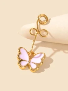 Butterfly Decor Nose Cuff - Pink - View 2