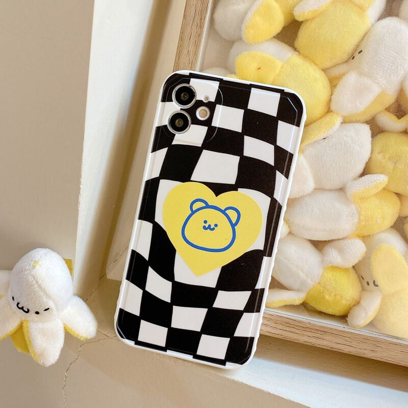 

Bear Pattern Phone Case, Yellow