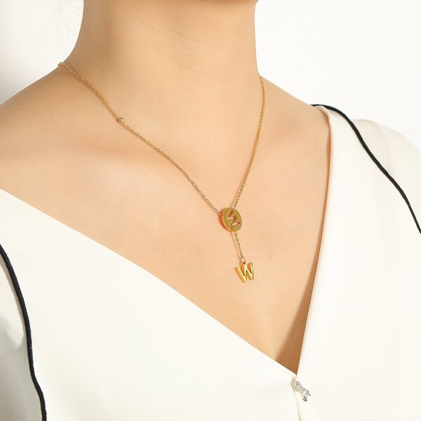 

18K Gold Plated Letter Charm Necklace