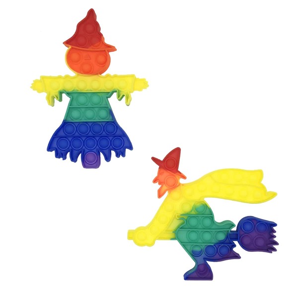 

2pcs Halloween Push Pop Bubble, Multicolor