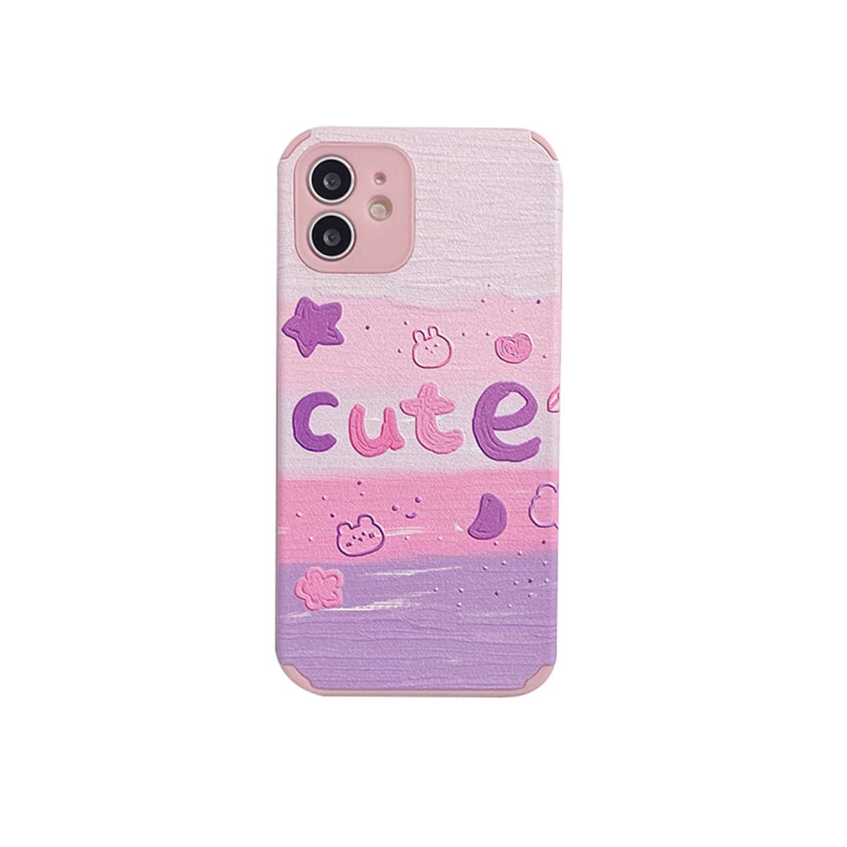 

Letter Graphic Phone Case, Pink