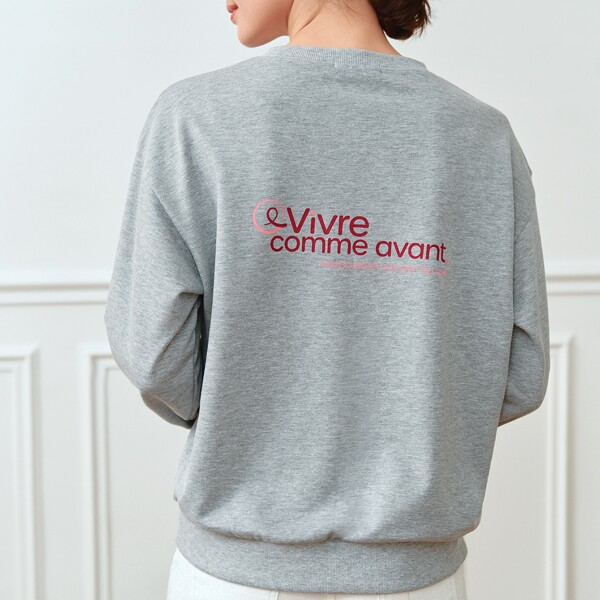 

Slogan Graphic Drop Shoulder Sweatshirt, Light grey