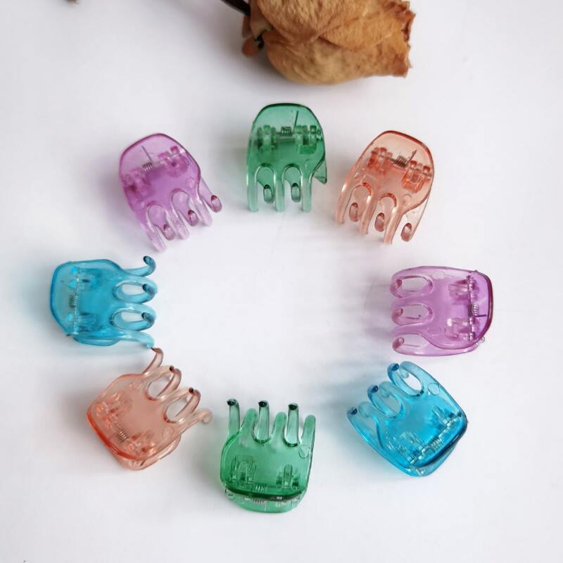 

8pcs Solid Hair Claw, Multicolor