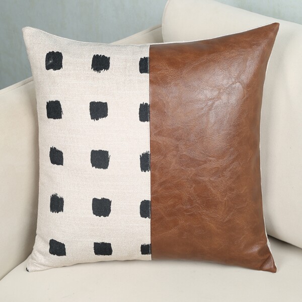 

Color Block Cushion Cover Without Filler, Multicolor