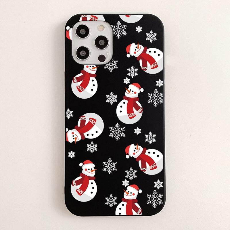 

Christmas Snowman Pattern Phone Case, Multicolor