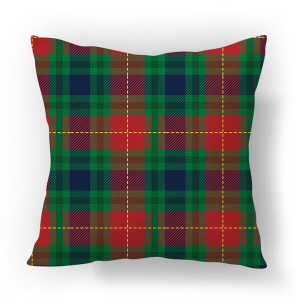 

Christmas Plaid Pattern Waterproof Outdoor Cushion Cover Without Filler, Multicolor