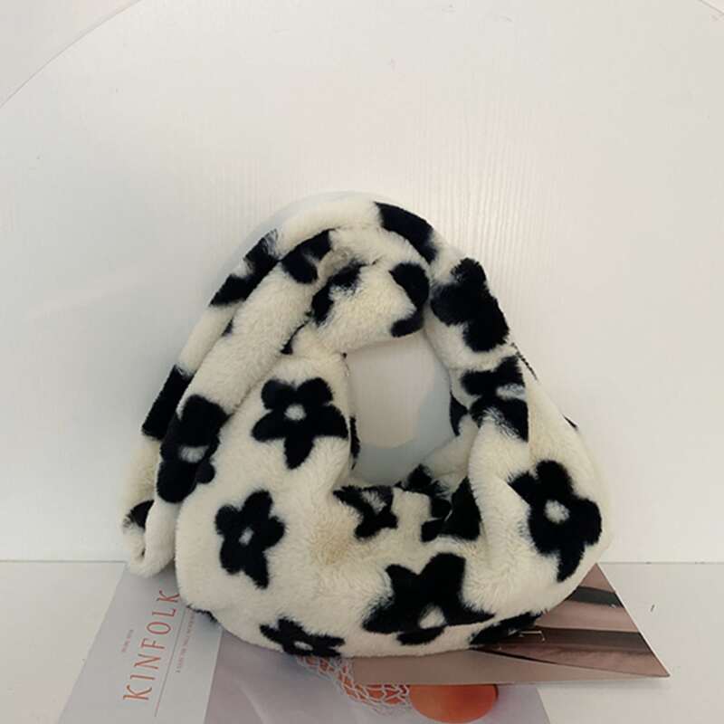 

Flower Crossbody Bag, Black and white