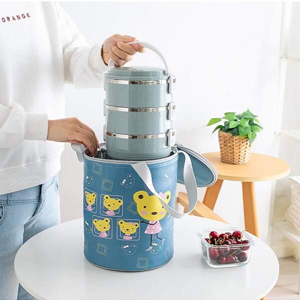 

1pc Cartoon Graphic Random Lunch Bag, Multicolor