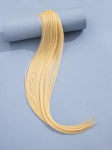 ROMWE Fairycore 1pc Long Straight Synthetic Hair Extension - Gold - View 3