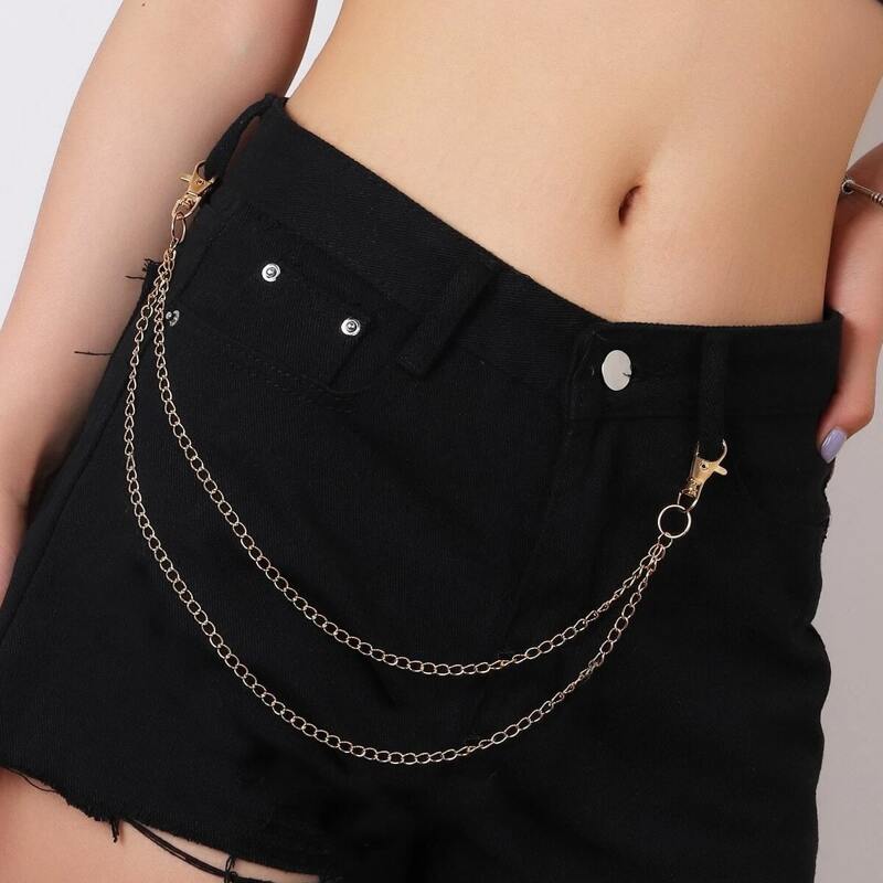 

Minimalist Layered Pants Chain, Gold