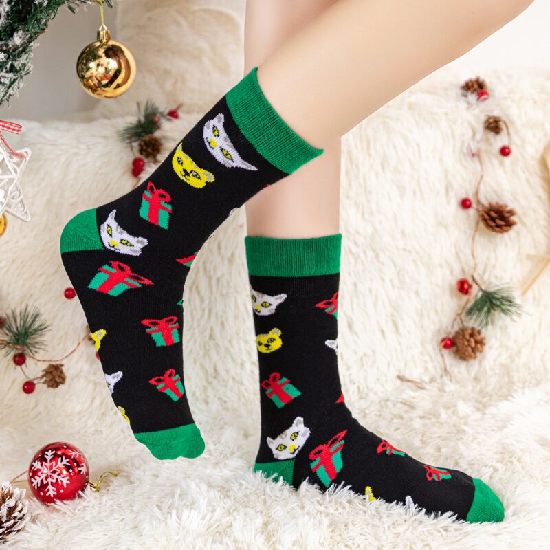 

Christmas Print Crew Socks, Multicolor
