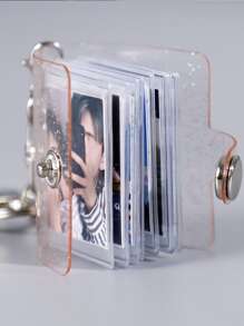 1 pieza Álbum de fotos transparente suave de 3 pulgadas, 18 hojas, 4.02*3.35*0.79 pulgadas, Regreso a la escuela - Multicolor - Ver 2