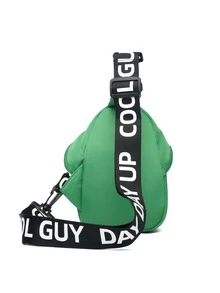 男士字母圖案單肩包 - 綠色 - 查看 2