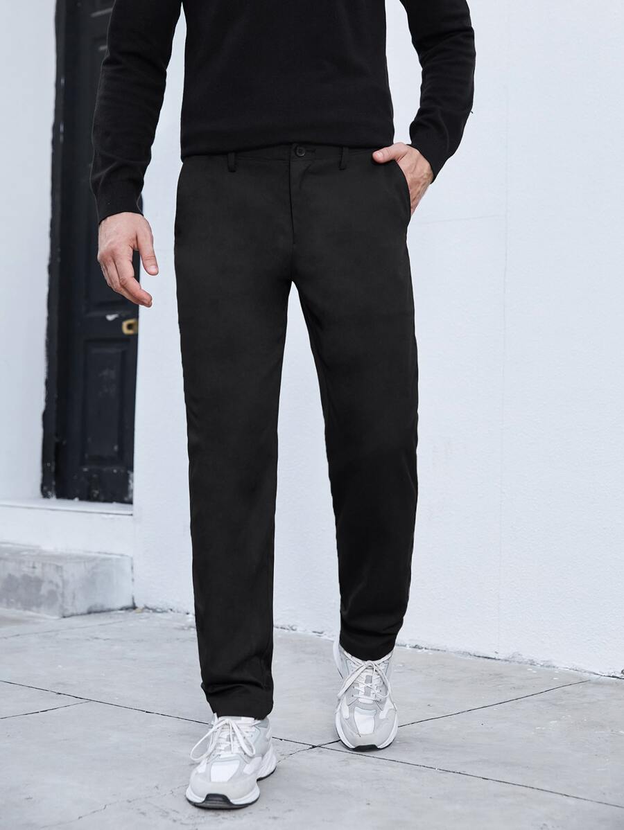 Manfinity Men Hidden Pocket Trousers - Black - View 1