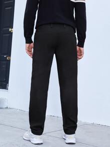 Manfinity Men Hidden Pocket Trousers - Black - View 2