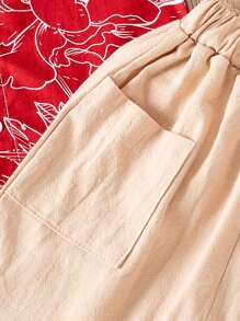 嬰兒印花襯衫和雙口袋短褲 - 彩色 - 查看 4