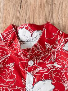 嬰兒印花襯衫和雙口袋短褲 - 彩色 - 查看 5