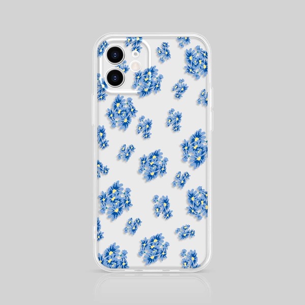 

Flower Painted Clear Phone Case, Multicolor