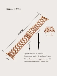 1入組素色不銹鋼Apple Watch錶帶