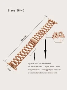 1入組素色不銹鋼Apple Watch錶帶