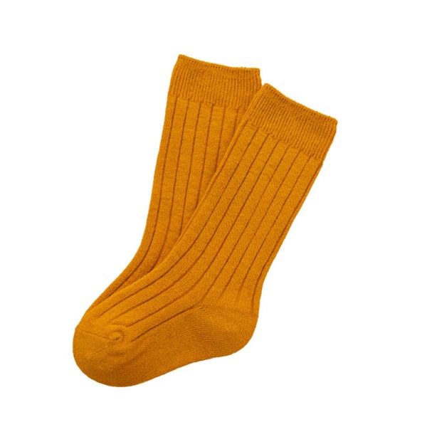 

Baby Simple Ribbed Socks, Yellow