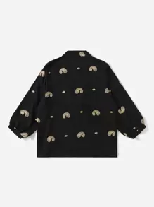 SHEIN LUNE Plus Paisley Embroidery Bow Front Top