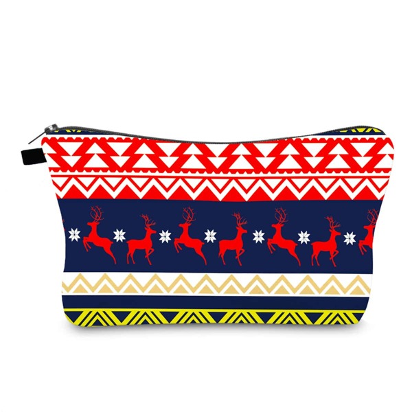 

Christmas Cartoon Graphic Makeup Bag, Multicolor