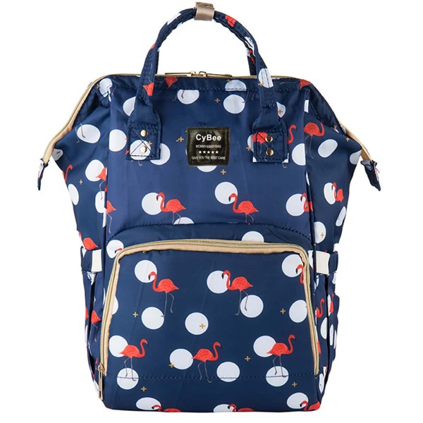 

1pc Flamingo Print Diaper Bag, Multicolor