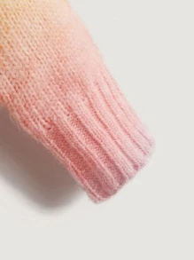 Girls Ombre Drop Shoulder Cable Knit Cardigan - Multicolor - View 4