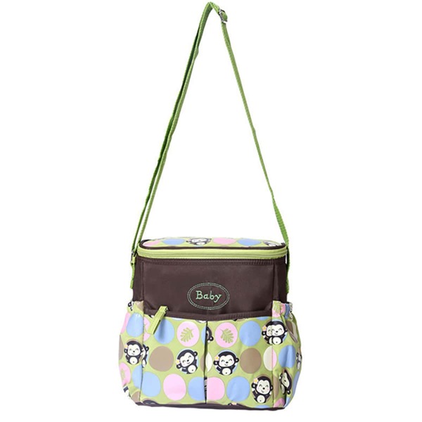 

1pc Cartoon Monkey Print Diaper Bag, Multicolor
