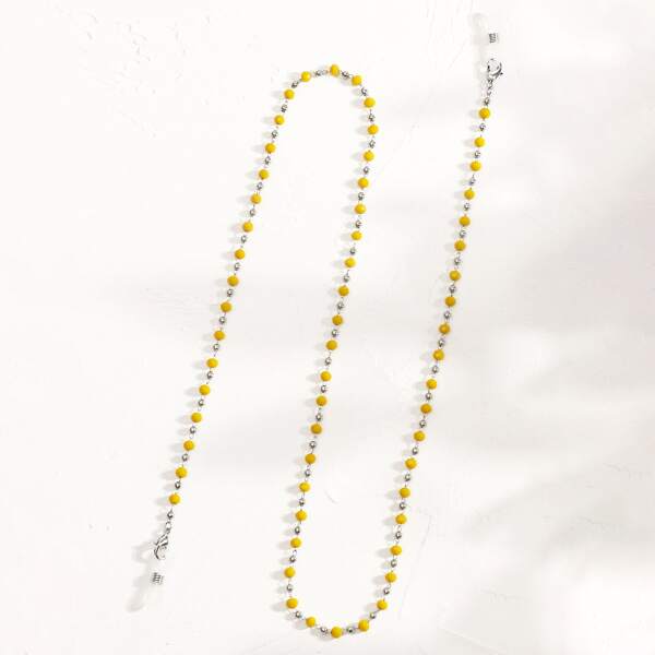 

Crystal Face Mask Chain, Yellow