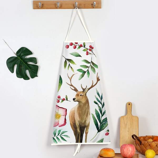 

Elk Print Apron, Multicolor