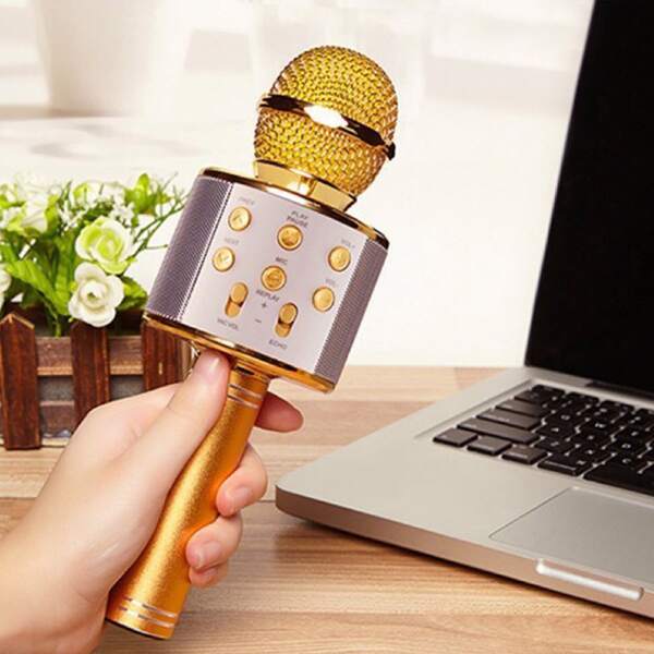 

Микрофон Bluetooth, Золотистый