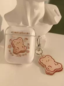 Hộp đựng họa tiết gấu hoạt hình dễ thương Tương thích với Airpods - Nhiều màu - Xem 1