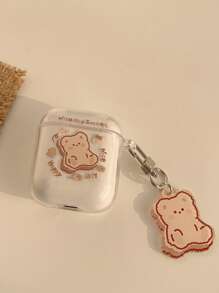 Hộp đựng họa tiết gấu hoạt hình dễ thương Tương thích với Airpods - Nhiều màu - Xem 3