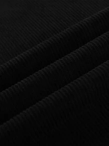 Claim Dot Men Contrast Sideseam Slant Pocket Wide Leg Trousers - Black - View 4