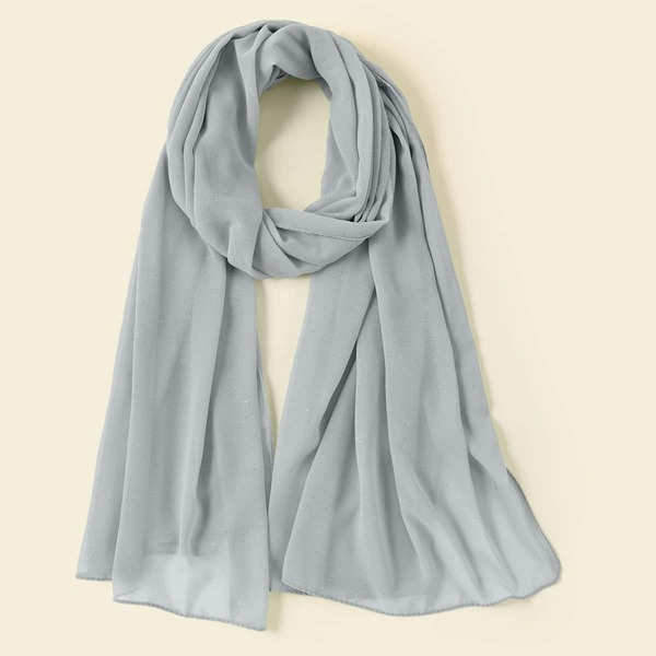 

1pc Simple Solid Scarf, Grey