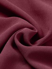 簡約風素色圍巾 - 酒紅色 - 查看 2