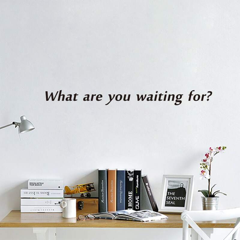 

Slogan Graphic Wall Sticker, Black