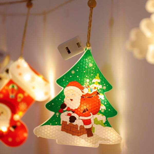 

1pc Christmas Tree Shaped Decorative Light, Yellow