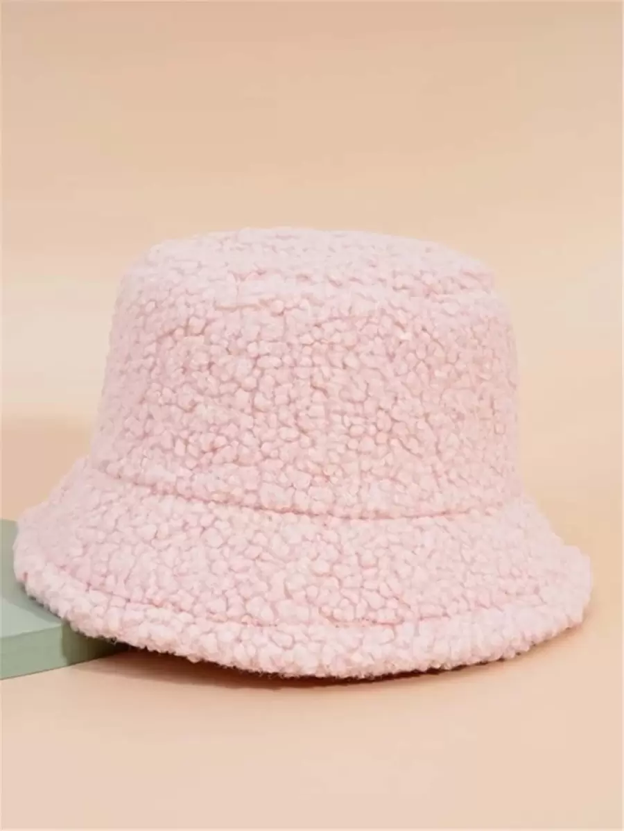Plain Bucket Hat - Pink - View 1