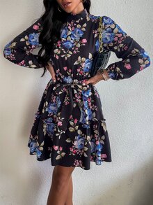 Đầm Thắt lưng Hoa Giải trí - Nhiều màu - Xem 4