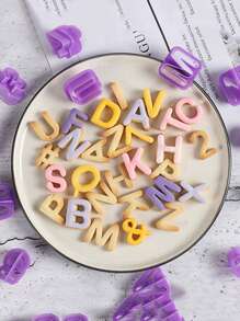 40入組字母形狀餅乾模具