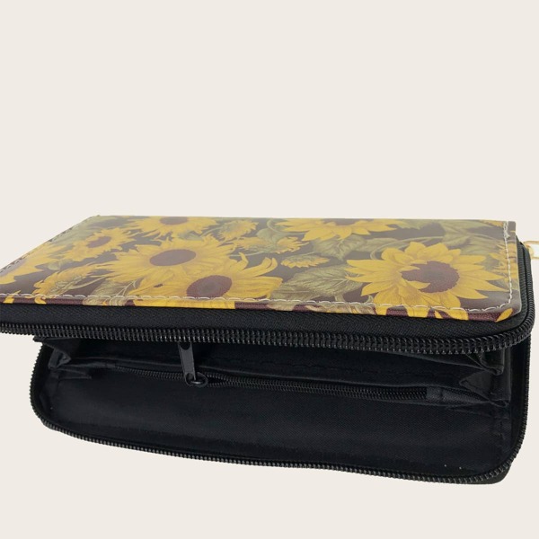 

Allover Sunflower Graphic Wallet, Multicolor