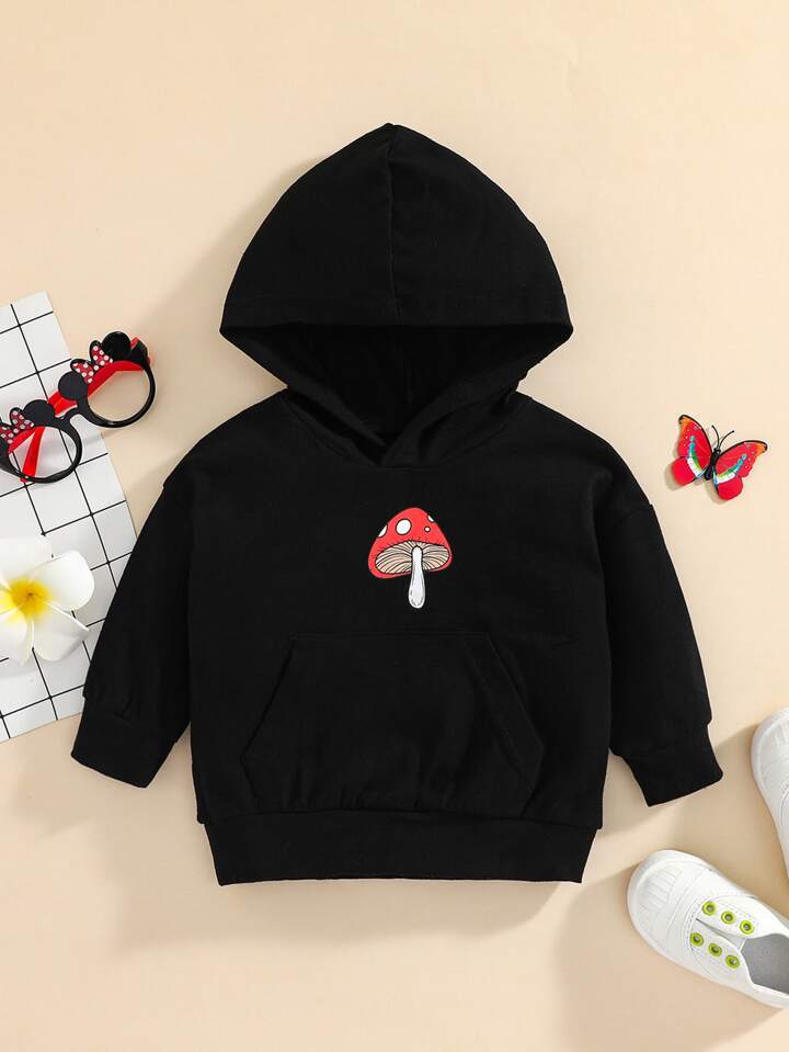 Baby Mushroom Print Hoodie SHEIN