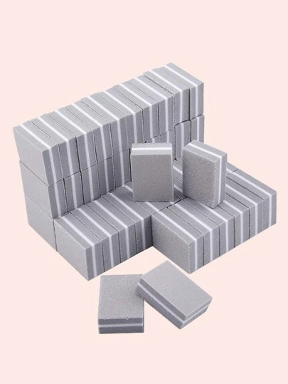 klimonla Gray Mini Nail Buffer Block 180/100 Grit Sponge Nail Polish Sanding Buffer Strips Nail File Blocks Manicure Tools 20pcs