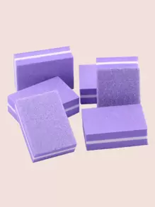klimonla Purple Mini Nail Buffer Block 100/180 Grit Sponge Nail Polish Sanding Buffer Strips Nail File Blocks Manicure Tools 20pcs - Purple - View 3